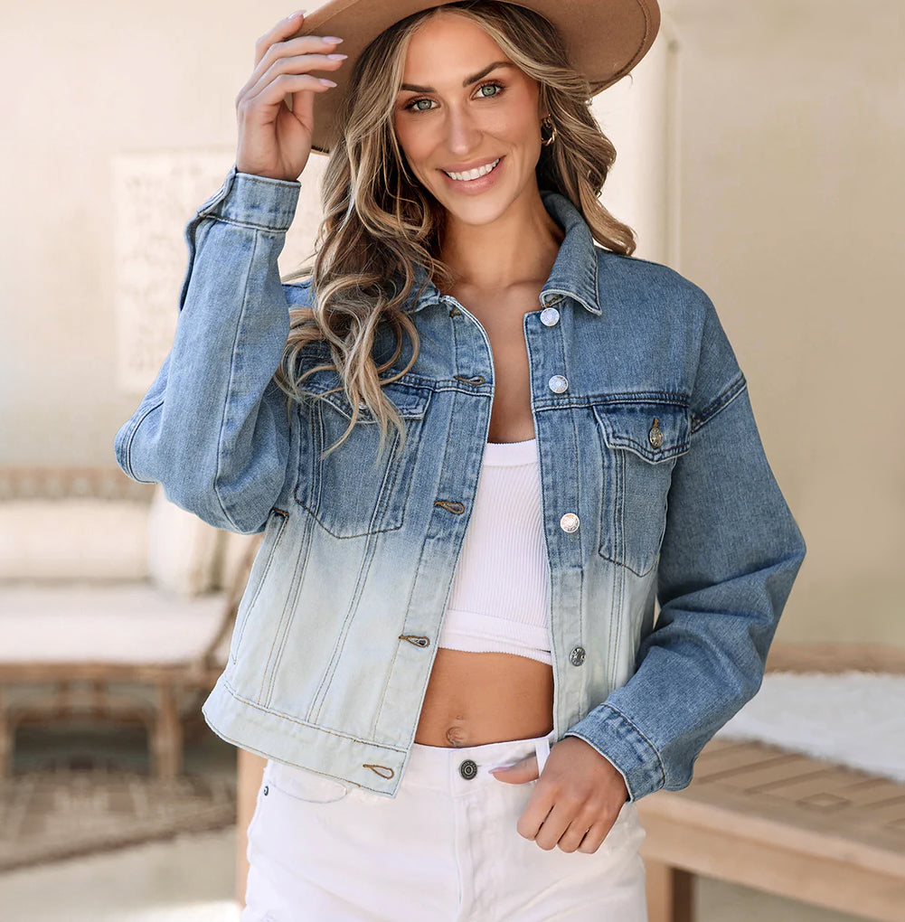 Veste en Jean pour Femme manches