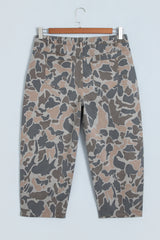 Jean barrel multicolore camouflage grande taille à taille haute