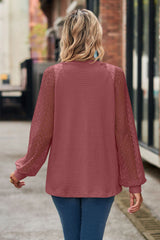 Cardigan boutonné à manches longues en dentelle tricotée gaufrée-A WOMAN WE LOVE