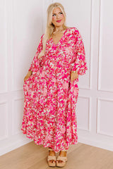 Large long floral dress *