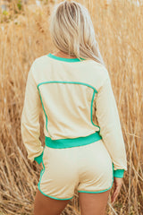 Ensemble 2 Pièces Color Block à Passepoil