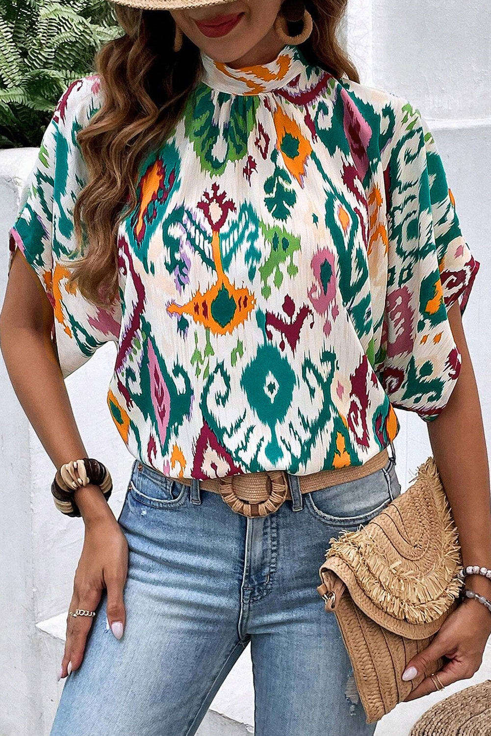 Blouse multicolore chauve-souris-A WOMAN WE LOVE