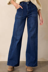 Jean droit coupe droite taille mi-haute Daily Fashion