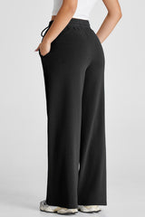 Pantalon de survêtement noir taille haute