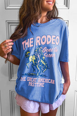 Rodeo Forever Western Bleu Ciel graphics t-shirt