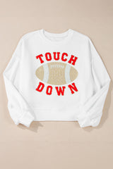 TOUCH DOWN white football sweatshirt