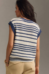Striped sweater vest - versatile and trendy *