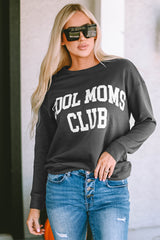 Sweat-shirt gris COOL MOMS CLUB à épaules tombantes
