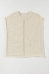 Pull tricoté à manches courtes *