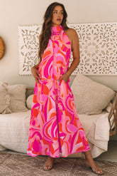 Vestido sin mangas de color largo *