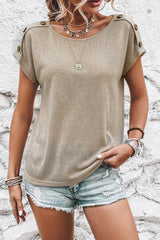 Relaxed T-shirt with bat handles *