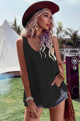 Túnica negra sin mangas * *