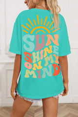 Sunshine green mint graphics t-shirt on my mind