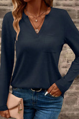 Top de manga larga parcheada *