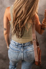 Tiga de tanques en Col Carré en Jacquard Fleuri *