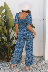 Combinaison bleue vintage bohème florale *-A WOMAN WE LOVE