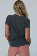 Western graphic t-shirt Western gray Rise with the Sun