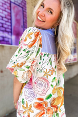 Chemisier multicolore à imprimé floral *-A WOMAN WE LOVE