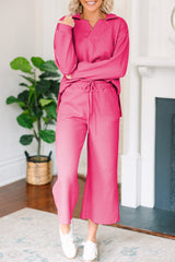 Ensemble haut à col en V texturé *-A WOMAN WE LOVE