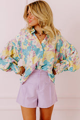 Chemise oversize jaune à imprimé floral *-A WOMAN WE LOVE