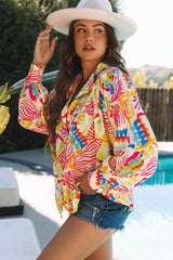 Chemise surdimensionnée haute et basse orange *-A WOMAN WE LOVE