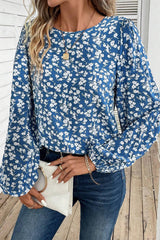 Blouse bleue lanternes-A WOMAN WE LOVE