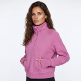Zipped sword-to-collar sweatshirt *