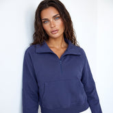 Navy blue with sleeve blue and climbing collar *