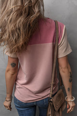 Côte étile color block t-shirt *