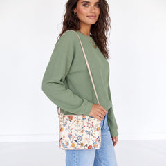 Sweat oversize en velours côtelé vert herbe