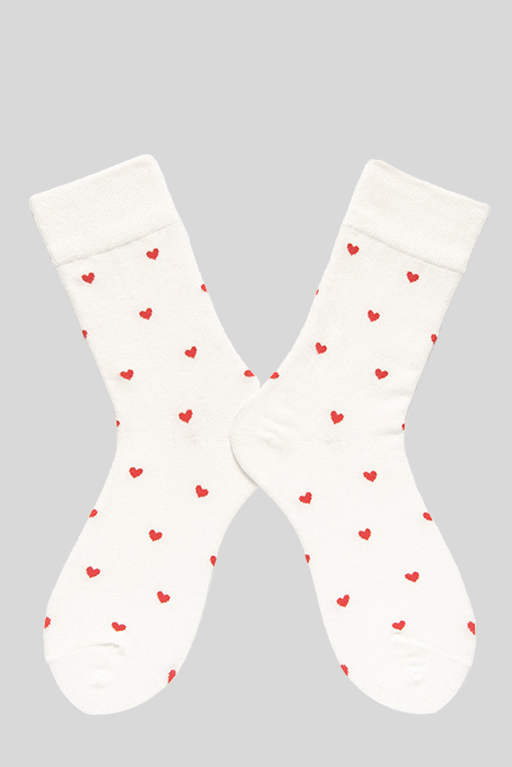 Chaussettes blanches à motif coeur Saint-Valentin-A WOMAN WE LOVE
