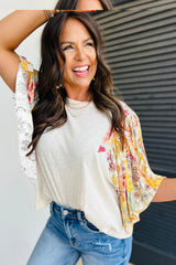 Chemisier beige à manches chauve-souris *-A WOMAN WE LOVE