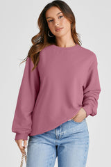Valériane plain crew neck sweatshirt with dropped shoulders