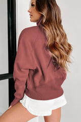 Sleeve brown sweatshirt *