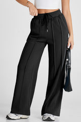 Pantalon de survêtement noir taille haute