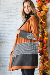 Cardigan ouvert patchwork rayé *-A WOMAN WE LOVE