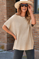 Short -sleeved loose sleeve and side slit
