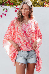 Chemisier style kimono rose à col en V *-A WOMAN WE LOVE