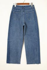 Ashleigh Blue cousue avec ourlet brut large jambe