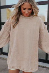 Apricot corduroy oversized sweatshirt