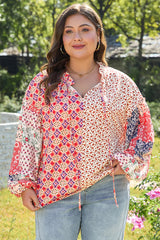 Chemisier orange à motif géométrique grande taille *-A WOMAN WE LOVE