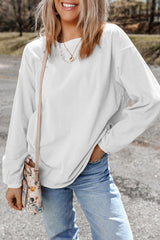 White corduroy oversized sweatshirt