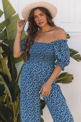 Combinaison bleue vintage bohème florale *-A WOMAN WE LOVE