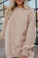 Apricot corduroy oversized sweatshirt