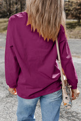 Festival Fuchsia Corduroy Oversized Sweatshirt