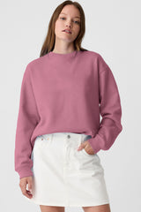Valériane plain crew neck sweatshirt with dropped shoulders