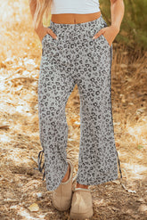 Pantalon léopard gris Taile haute