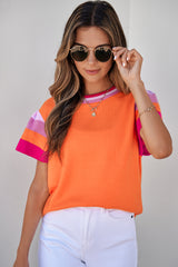 Tricotted T-shirt with floating sleeves *