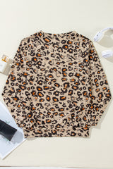 Raglan lanching swallowed leopard brown