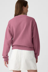 Valériane plain crew neck sweatshirt with dropped shoulders